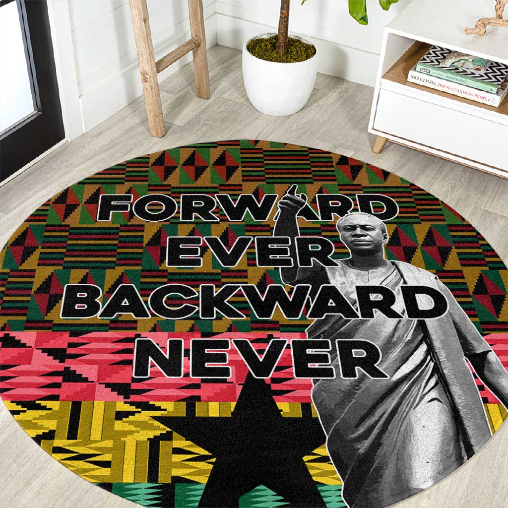Kwame Nkrumah Ghana Round Carpet Kente Pattern African