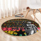 Kwame Nkrumah Ghana Round Carpet Kente Pattern African