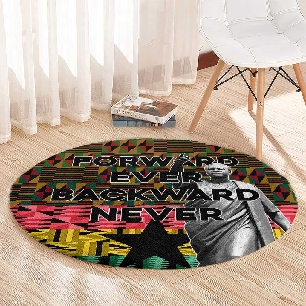 Kwame Nkrumah Ghana Round Carpet Kente Pattern African
