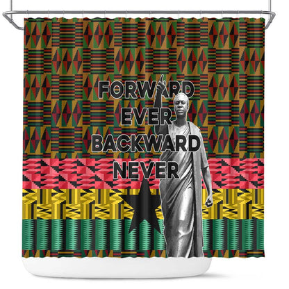 Kwame Nkrumah Ghana Shower Curtain Kente Pattern African