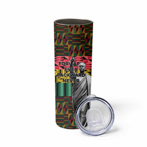 Kwame Nkrumah Ghana Skinny Tumbler Kente Pattern African