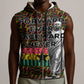 Kwame Nkrumah Ghana Sleeveless Zip Hoodie Kente Pattern African - African Pride