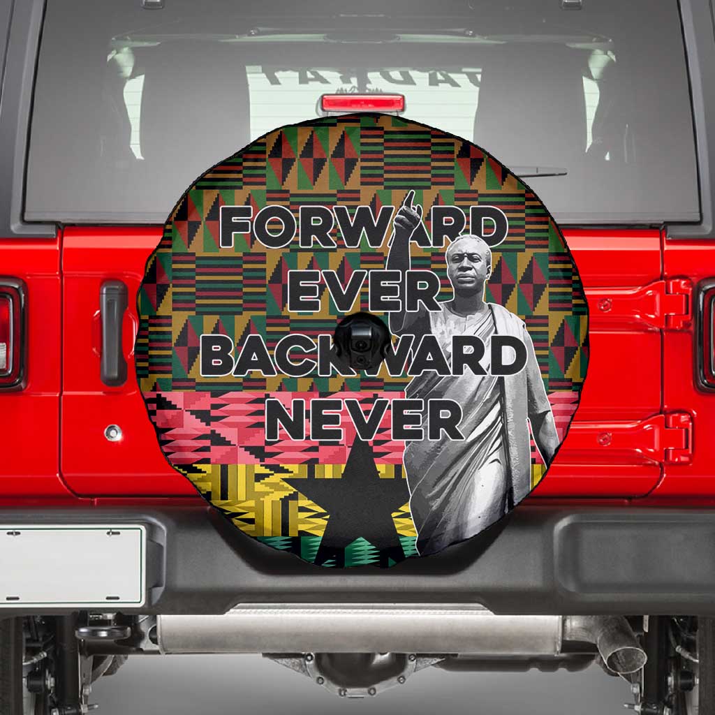 Kwame Nkrumah Ghana Spare Tire Cover Kente Pattern African