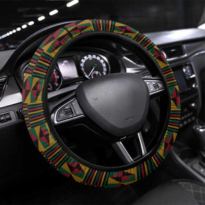 Kwame Nkrumah Ghana Steering Wheel Cover Kente Pattern African