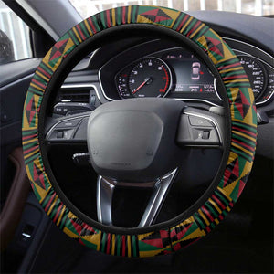 Kwame Nkrumah Ghana Steering Wheel Cover Kente Pattern African