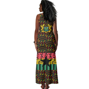 Kwame Nkrumah Ghana Tank Maxi Dress Kente Pattern African