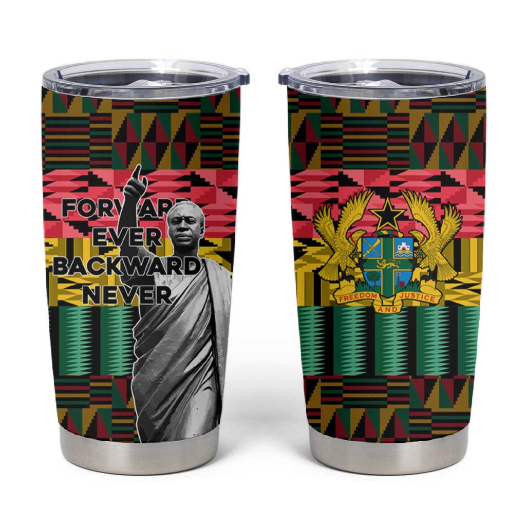 Kwame Nkrumah Ghana Tumbler Cup Kente Pattern African