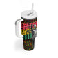 Kwame Nkrumah Ghana Tumbler With Handle Kente Pattern African