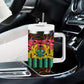 Kwame Nkrumah Ghana Tumbler With Handle Kente Pattern African