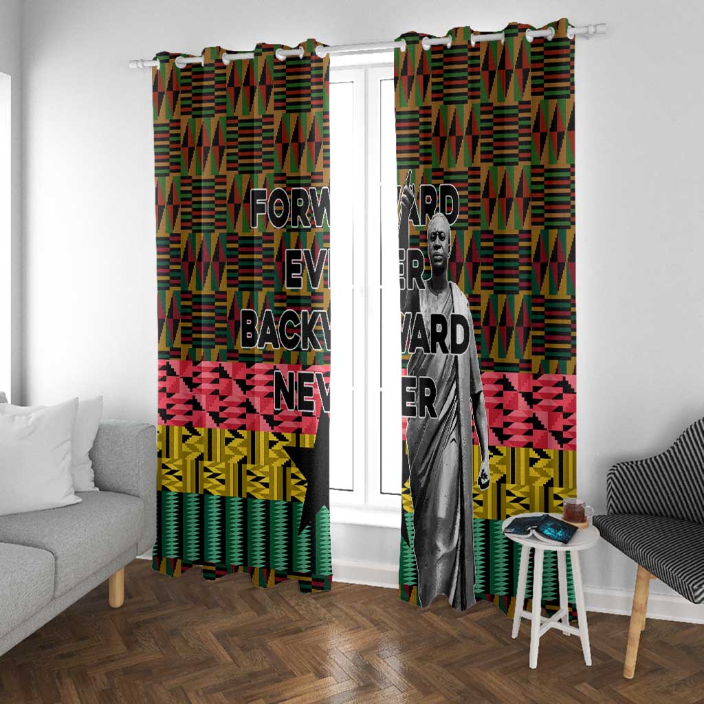 Kwame Nkrumah Ghana Window Curtain Kente Pattern African