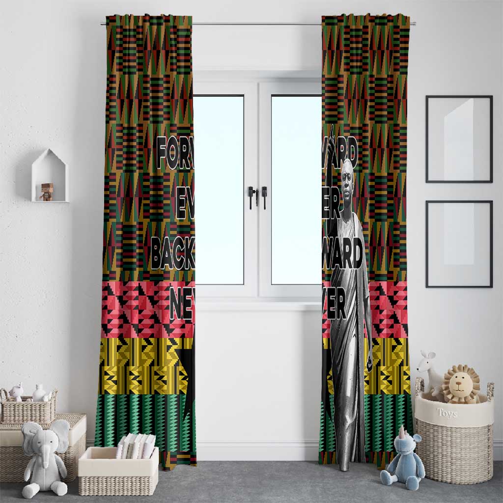 Kwame Nkrumah Ghana Window Curtain Kente Pattern African