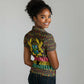 Kwame Nkrumah Ghana Women Polo Shirt Kente Pattern African
