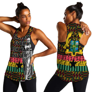 Kwame Nkrumah Ghana Women Racerback Tank Kente Pattern African