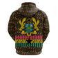 Kwame Nkrumah Ghana Zip Hoodie Kente Pattern African