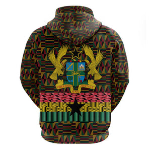 Kwame Nkrumah Ghana Zip Hoodie Kente Pattern African