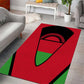 Malawi Area Rug Flag Colors Blended with National Emblem