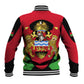 Malawi Baseball Jacket Flag Colors Blended with National Emblem