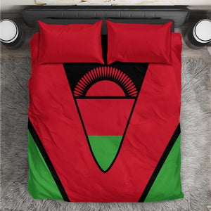 Malawi Bedding Set Flag Colors Blended with National Emblem