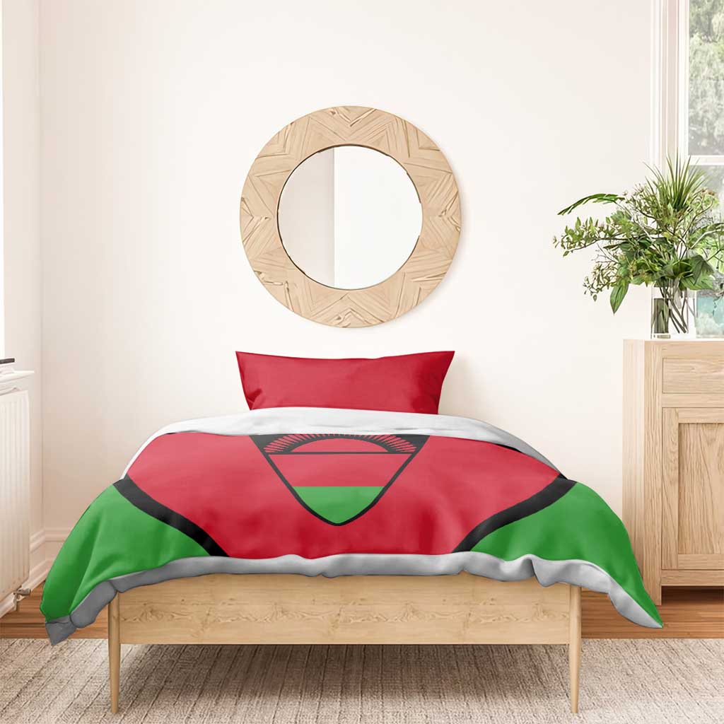 Malawi Bedding Set Flag Colors Blended with National Emblem