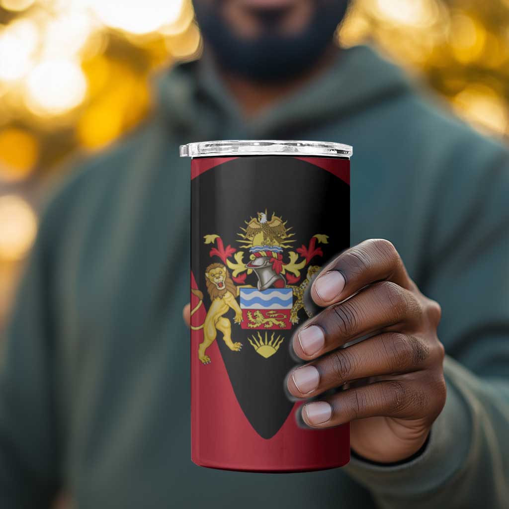 Malawi 4 in 1 Can Cooler Tumbler Flag Colors Blended with National Emblem