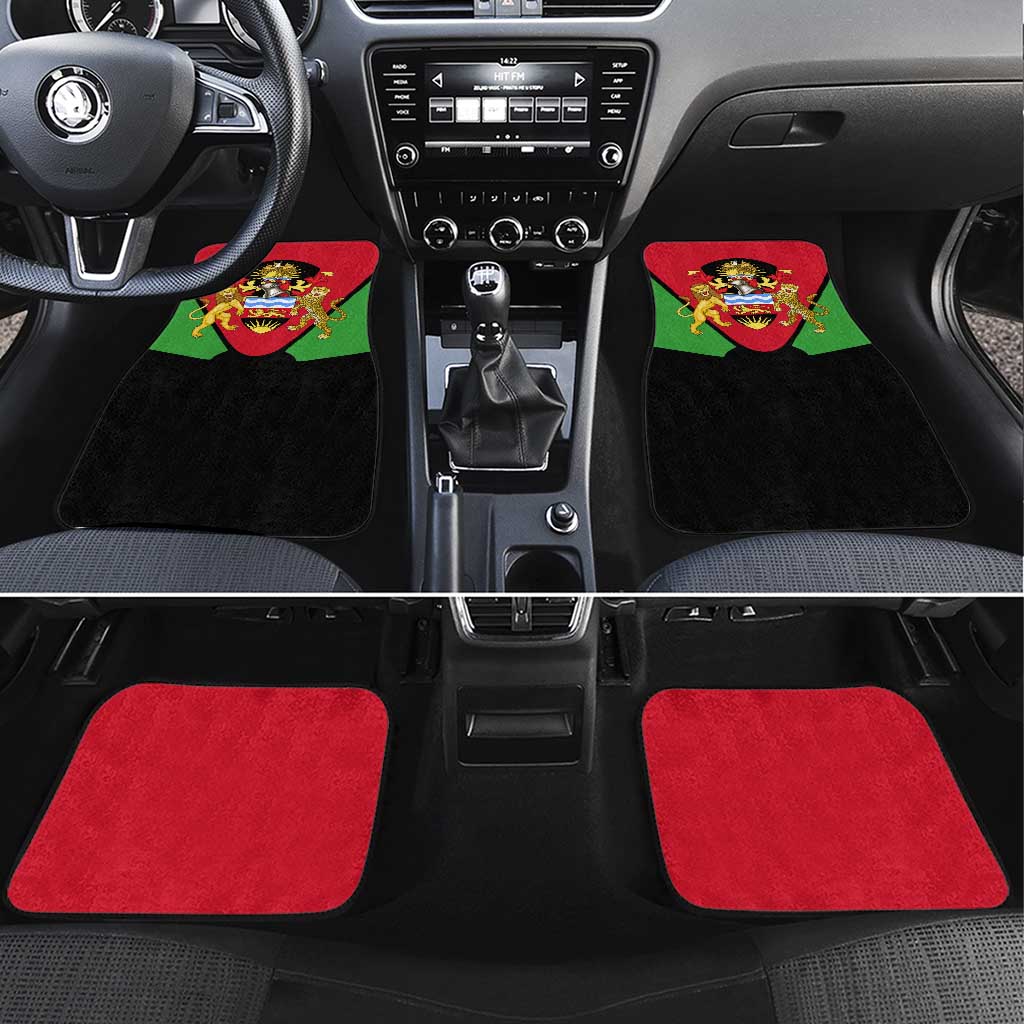 Malawi Car Mats Flag Colors Blended with National Emblem