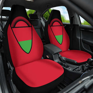 Malawi Car Seat Cover Flag Colors Blended with National Emblem
