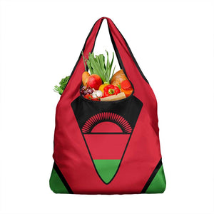 Malawi Grocery Bag Flag Colors Blended with National Emblem