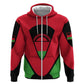 Malawi Hoodie Flag Colors Blended with National Emblem