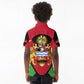 Malawi Kid Polo Shirt Flag Colors Blended with National Emblem