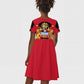 Malawi Kid Short Sleeve Dress Flag Colors Blended with National Emblem