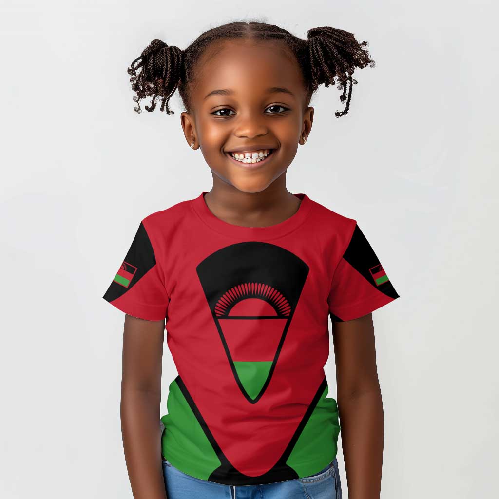 Malawi Kid T shirt Flag Colors Blended with National Emblem