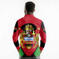 Malawi Long Sleeve Polo Shirt Flag Colors Blended with National Emblem