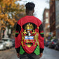 Malawi Long Sleeve Shirt Flag Colors Blended with National Emblem
