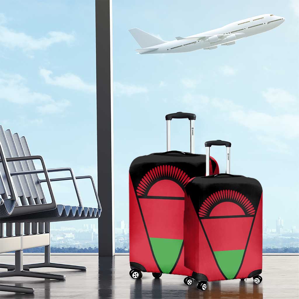Malawi Luggage Cover Flag Colors Blended with National Emblem