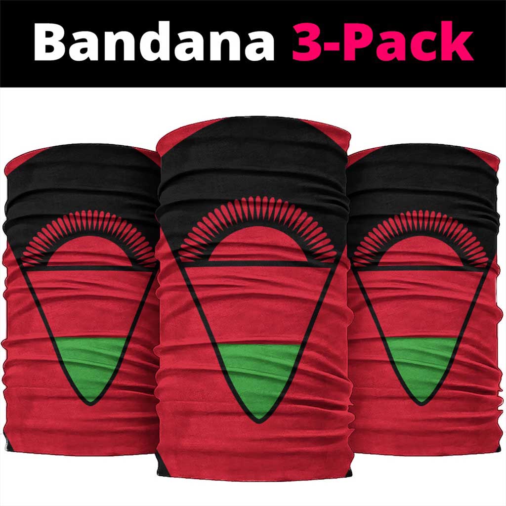 Malawi Neck Gaiter Flag Colors Blended with National Emblem - African Pride