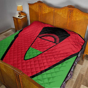 Malawi Quilt Flag Colors Blended with National Emblem