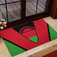 Malawi Rubber Doormat Flag Colors Blended with National Emblem