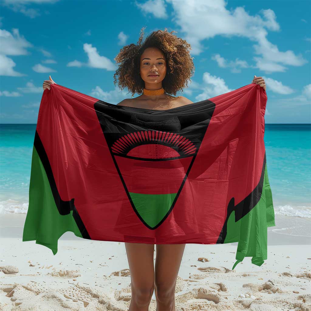 Malawi Sarong Flag Colors Blended with National Emblem