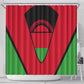 Malawi Shower Curtain Flag Colors Blended with National Emblem