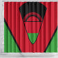 Malawi Shower Curtain Flag Colors Blended with National Emblem