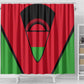 Malawi Shower Curtain Flag Colors Blended with National Emblem