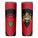 Malawi Skinny Tumbler Flag Colors Blended with National Emblem