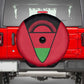 Malawi Spare Tire Cover Flag Colors Blended with National Emblem