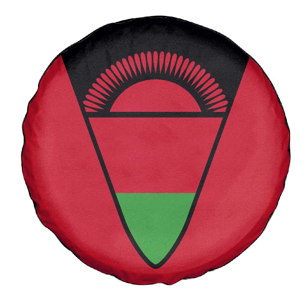 Malawi Spare Tire Cover Flag Colors Blended with National Emblem