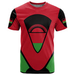 Malawi T shirt Flag Colors Blended with National Emblem