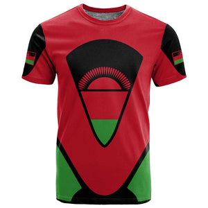 Malawi T shirt Flag Colors Blended with National Emblem
