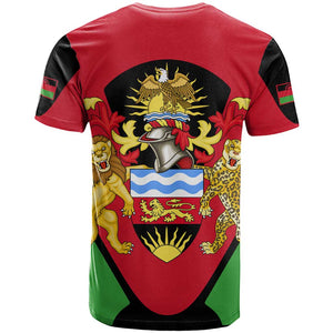 Malawi T shirt Flag Colors Blended with National Emblem