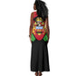 Malawi Tank Maxi Dress Flag Colors Blended with National Emblem