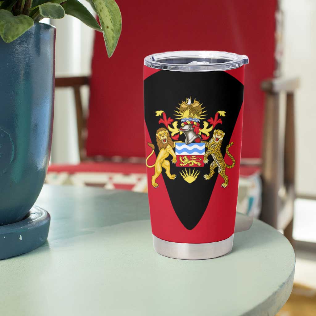 Malawi Tumbler Cup Flag Colors Blended with National Emblem