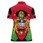 Malawi Women Polo Shirt Flag Colors Blended with National Emblem